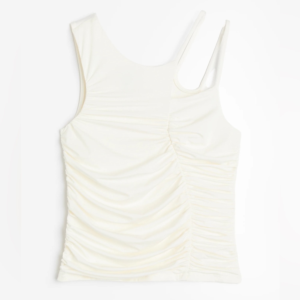NWT H&M Women’s Ruched Tank Top - Ivory